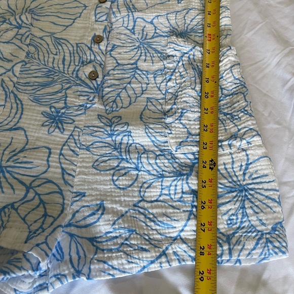 Ocean Drive Blue and White Jumpsuit with Floral Print - Picture 5 of 8